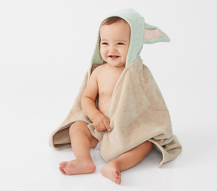 Star Wars™ The Mandalorian™ Grogu™ Baby Hooded Towel | Pottery Barn Kids