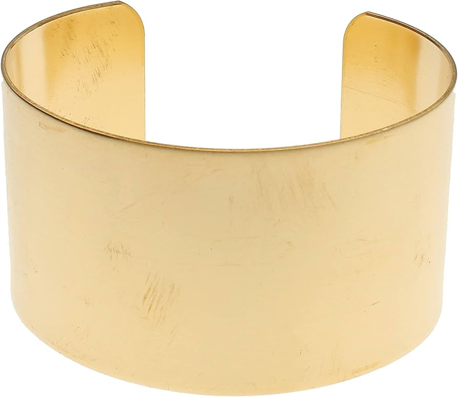 The Beadsmith Bracelet Cuff – Made of Raw Brass – Adjustable, Open Bangle for Men and Women -... | Amazon (US)
