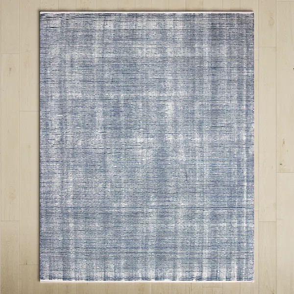 Plainsfield Hand Loomed Wool Ivory/Navy Rug | Wayfair North America