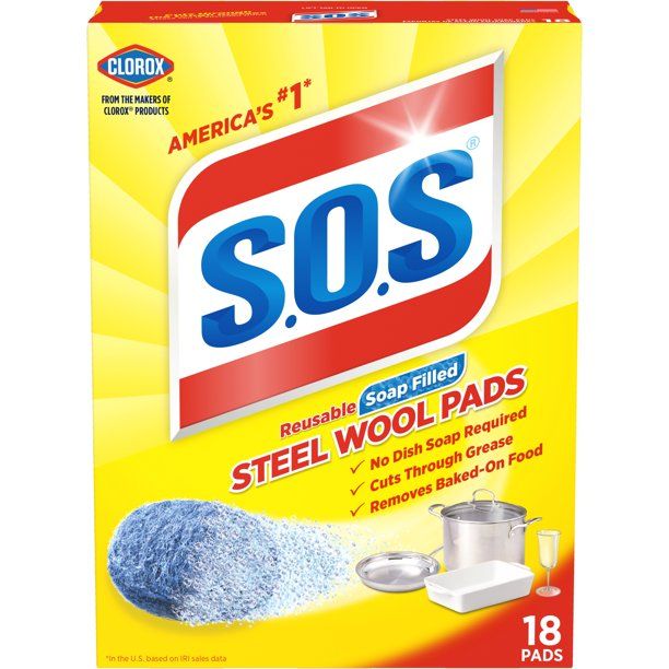 S.O.S Steel Wool Soap Pads, 18 ct | Walmart (US)