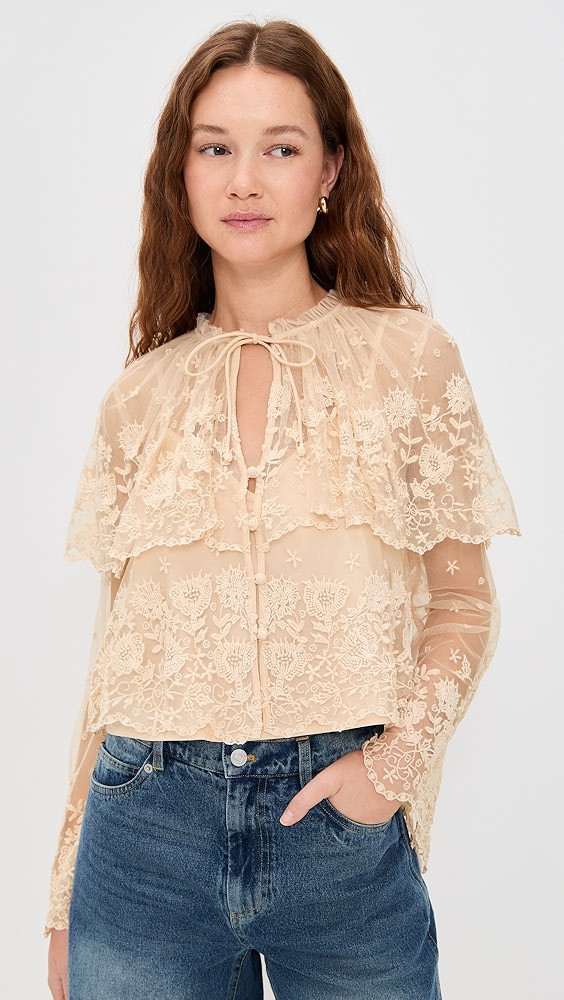 Bronte Embroidered Long Sleeve Top | Shopbop