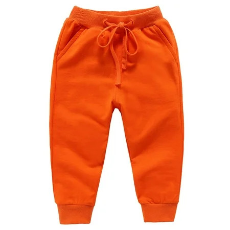 Splozh Toddler Boys Sweatpants Cotton Girls Sweatpants Boys Joggers Pants with Pocket Drawstring for Kids Toddler Boys Orange 5-6 Years | Walmart (US)
