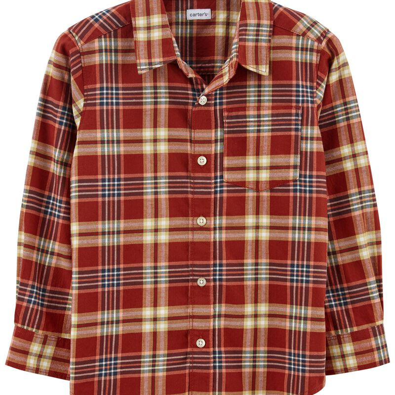 Plaid Button-Front Shirt | Carter's