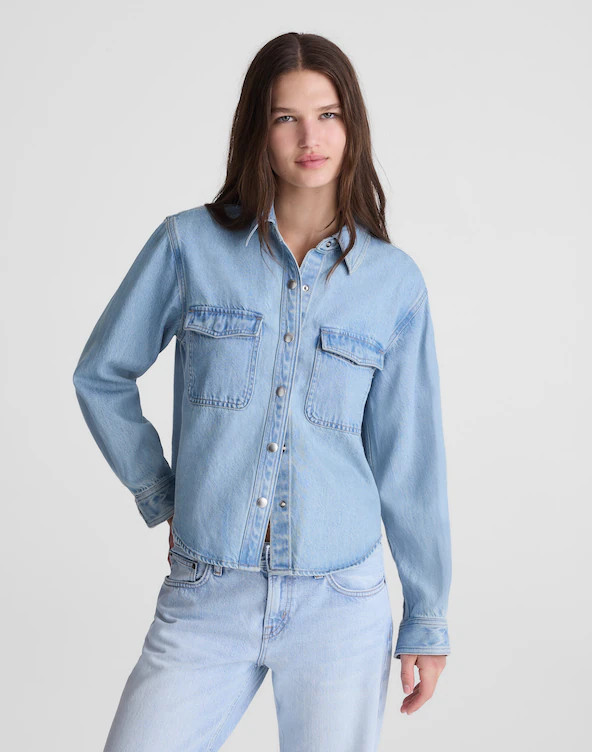 Airy Denim Relaxed Shirt-Jacket | Madewell