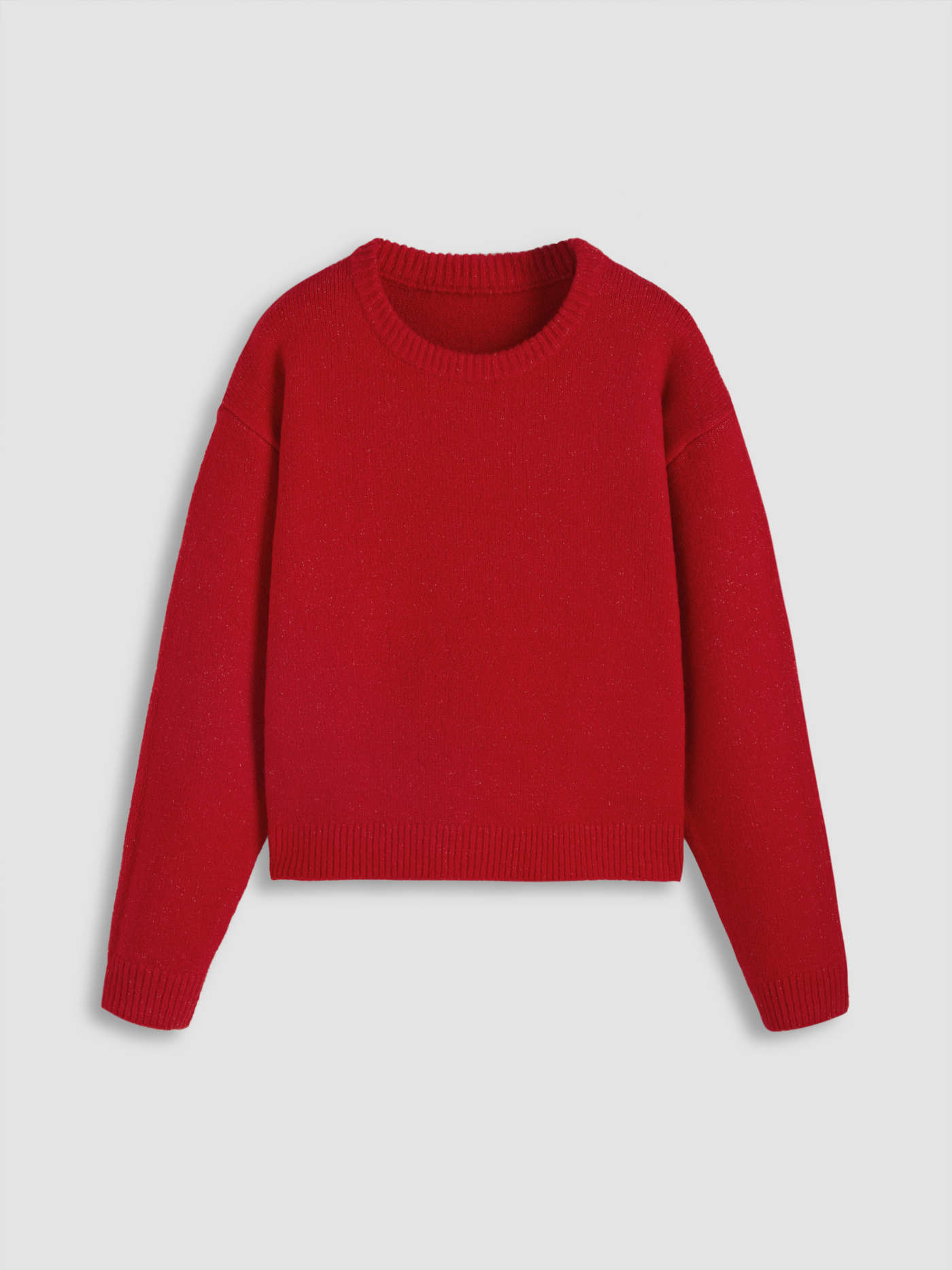 Round Neck Knitted Long Sleeve Sweater | Cider