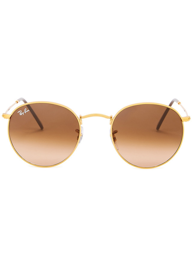 Copper round-frame sunglasses | Harvey Nichols