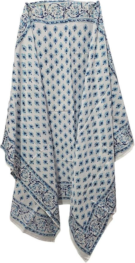 Indian Hand Block Print Sarong Cotton | Amazon (US)