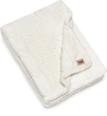UGG® Erie Cable & Plush Reversible Throw Blanket | Nordstrom | Nordstrom