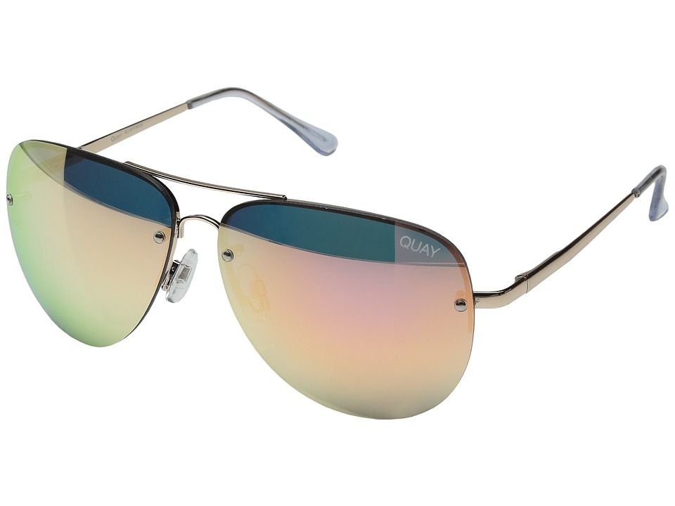 QUAY AUSTRALIA - Muse (Gold/Pink Mirror) Fashion Sunglasses | Zappos