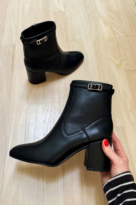 black bootie for spring or fall 
Spring shoes | transition shoe | winter to spring shoe | black boots | DSW shoes | DSW boots | work shoes | work boots

#LTKworkwear #LTKshoecrush #LTKsalealert