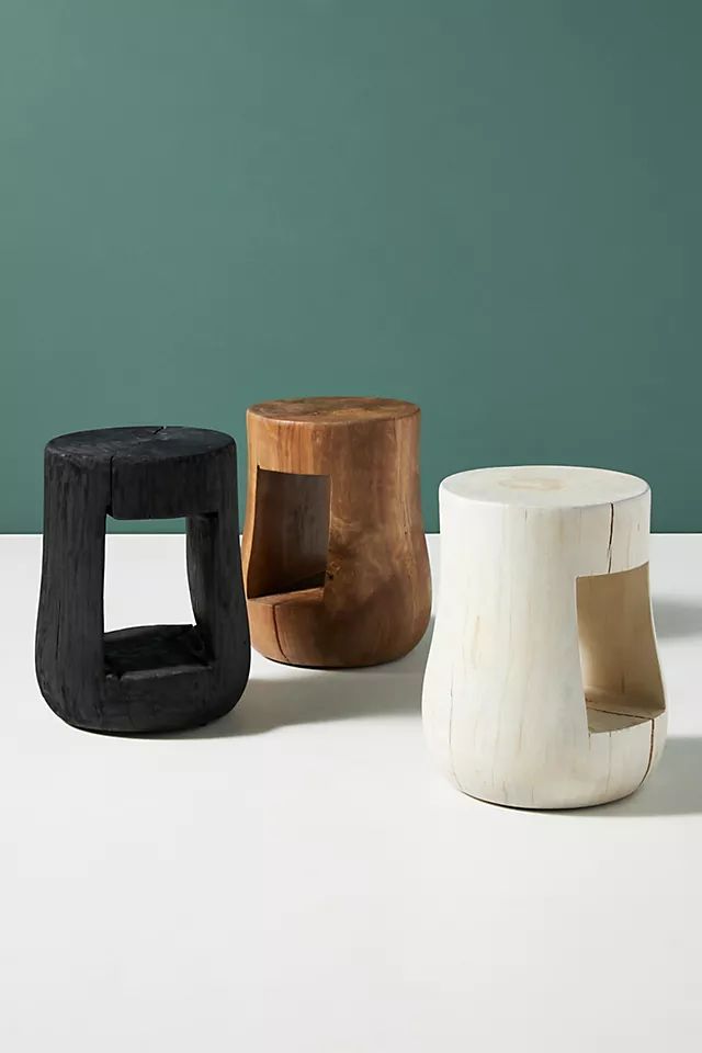 Alder Reclaimed Live-Edge Storage Side Table | Anthropologie (US)