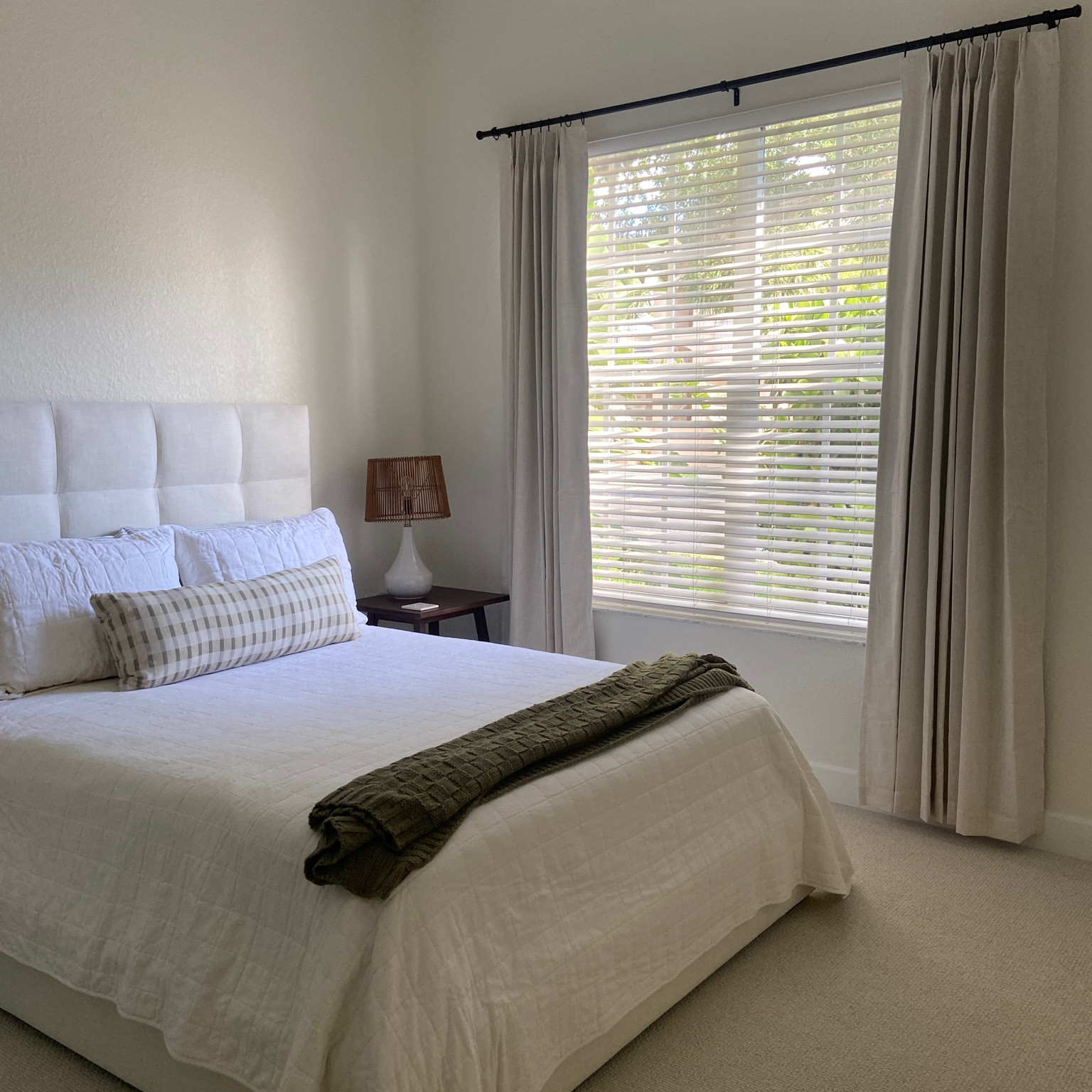 Neutral guest bed in a Florida townhome! 

#LTKFindsUnder100 #LTKHome