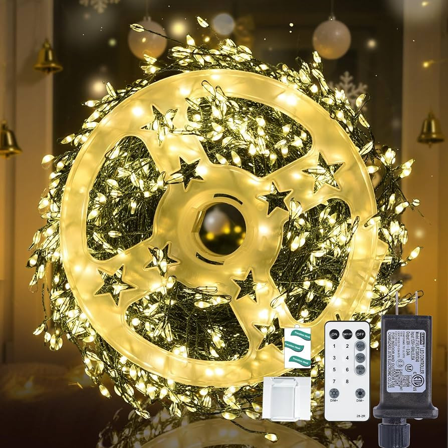 Dailyart 1000 Led Christmas Fairy Lights Plug in 75Ft with Timer & Remote | Amazon (US)