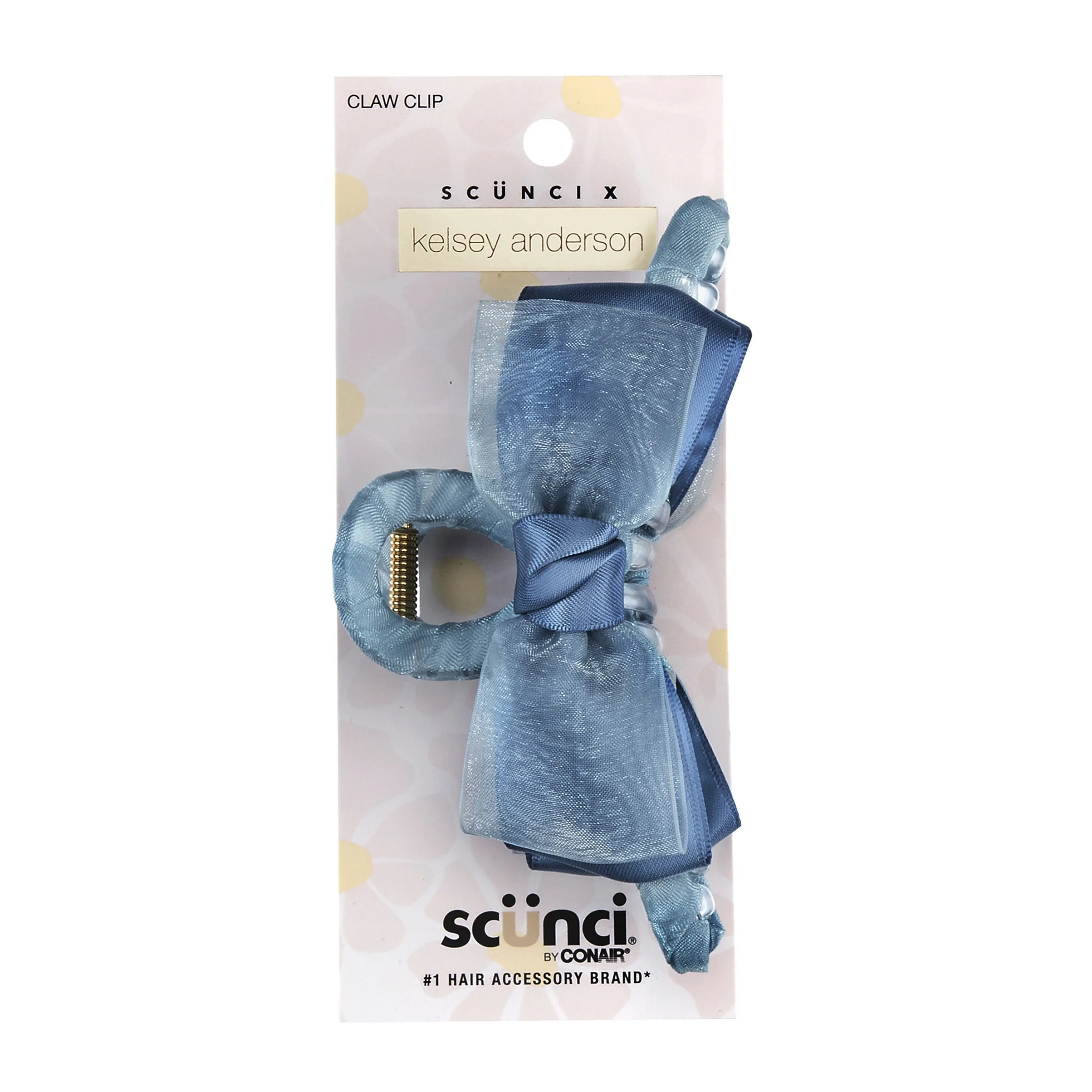 Scunci x Kelsey Anderson Bow Claw Clip, Blue, 1 count | Walmart (US)