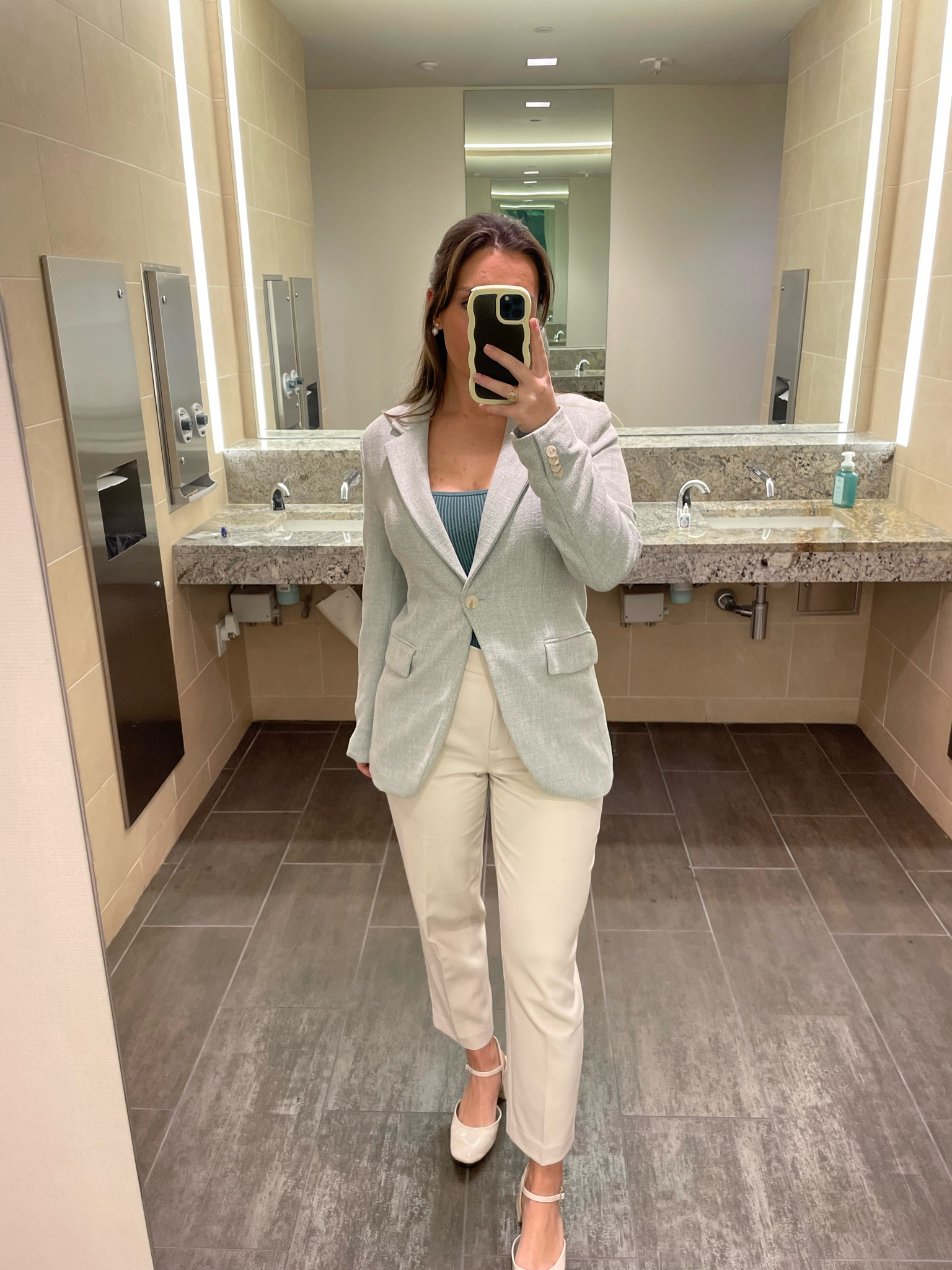 Very businesslike work fit. 
This blazer is from h&m awhile ago but found it on poshmark in a small & XL! (same for the body suit linked the exact from poshmark but also similar option from amazon)

#LTKworkwear #LTKshoecrush #LTKsalealert