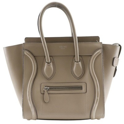 CELINE Luggage micro shopper Handbag beige leather Women | eBay US