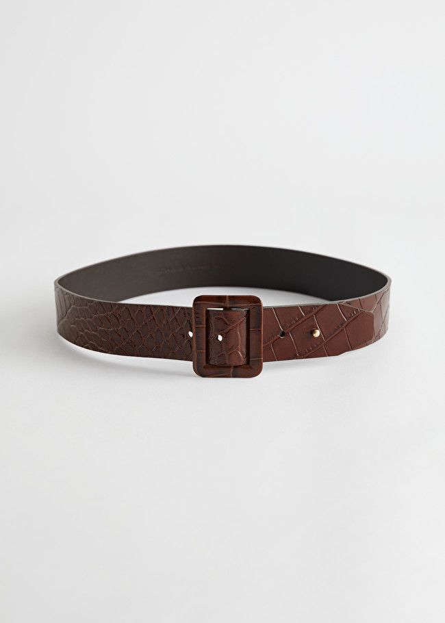 Croco Embossed Leather Belt | & Other Stories (EU + UK)