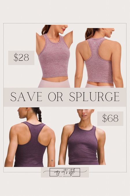 Save or Splurge workout tops, sports bra, lululemon, amazon

#LTKActive #LTKfitness #LTKstyletip