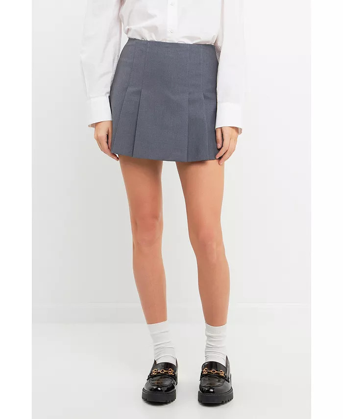 Women's Pleated Mid Rise Skorts | Macy's Canada