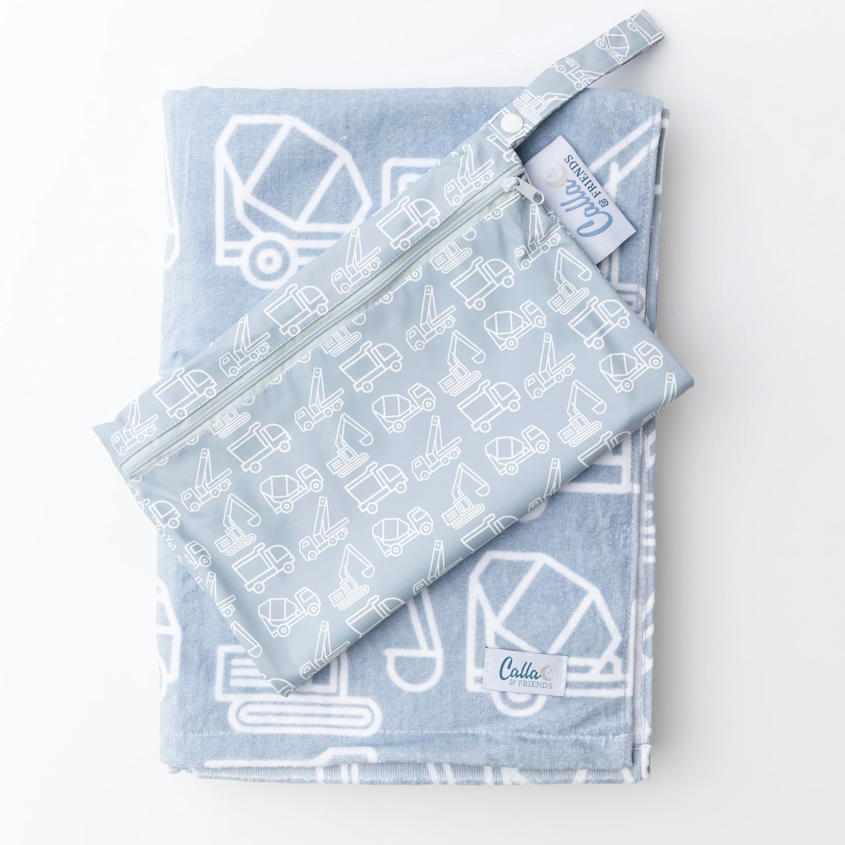The Kenzie Beach Towel - Trucks & Diggers | Calla & Friends