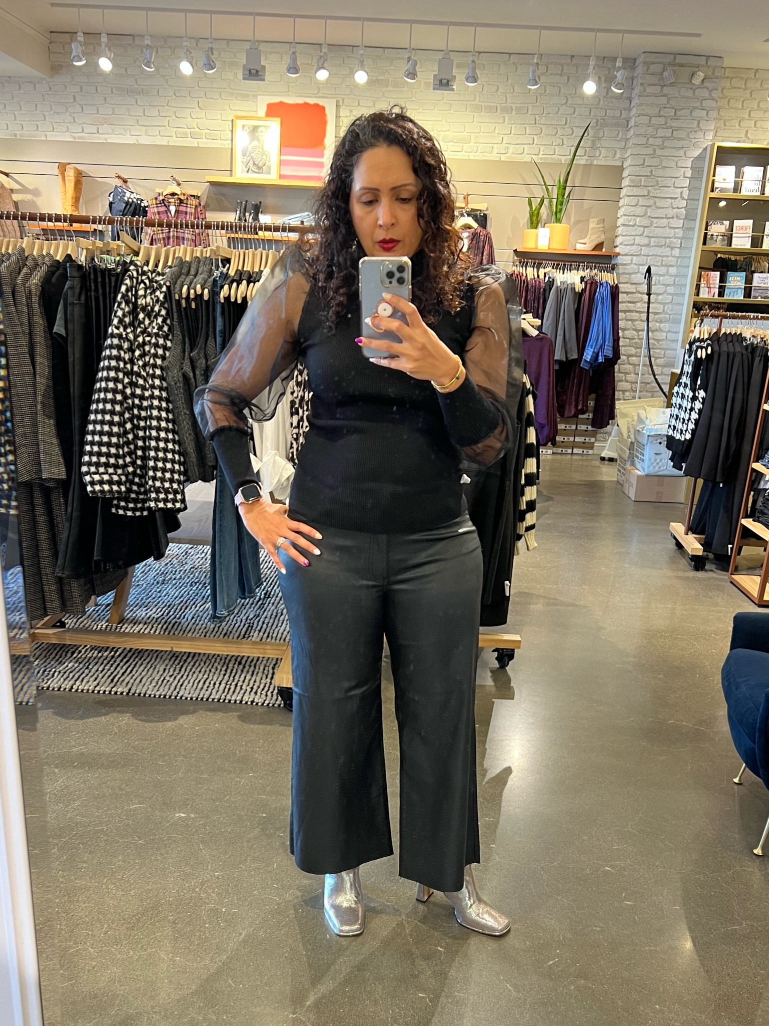 You know I practice what I preach.

And that is to wear every single piece atleast 3 different ways.

These are the same wide leg coated denims I shared yesterday. And I even kept the same boots!

Switched from the sweater to this sexy top! It is soft, it feels yummy and perfect for all those gatherings between Christmas and New Year!

Yes, I’m like target and Costco. Sharing the Christmas stuff before we’ve even dealt with Halloween.

Well, these are just too cute not to share! 
Do you agree? 
I’m wearing medium in the top and a 10 in the pants. My true sizes in both. 

#LTKfindsunder100 #LTKHoliday #LTKstyletip