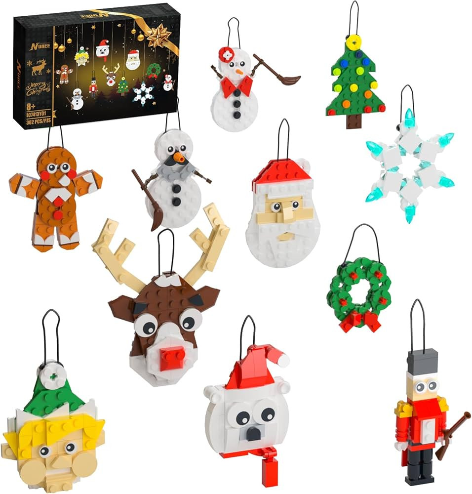 Christmas Ornaments Building Kit, Christmas Tree, Wreath, Santa, Snowman, Gingerbread, Reindeer, ... | Amazon (US)