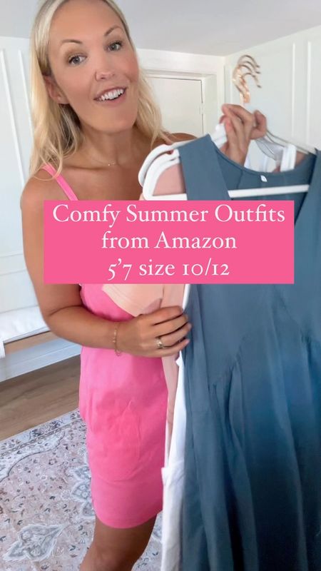 Amazon summer outfits! Perfect little rompers and dresses! Travel outfit, cover up 

#LTKStyleTip #LTKMidsize #LTKActive