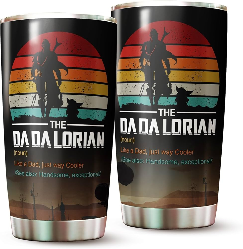 Dad Tumbler - Stainless Steel Insulated 20 oz - Dadalorian Tumbler for Dad - Gifts for Dad on Chr... | Amazon (US)