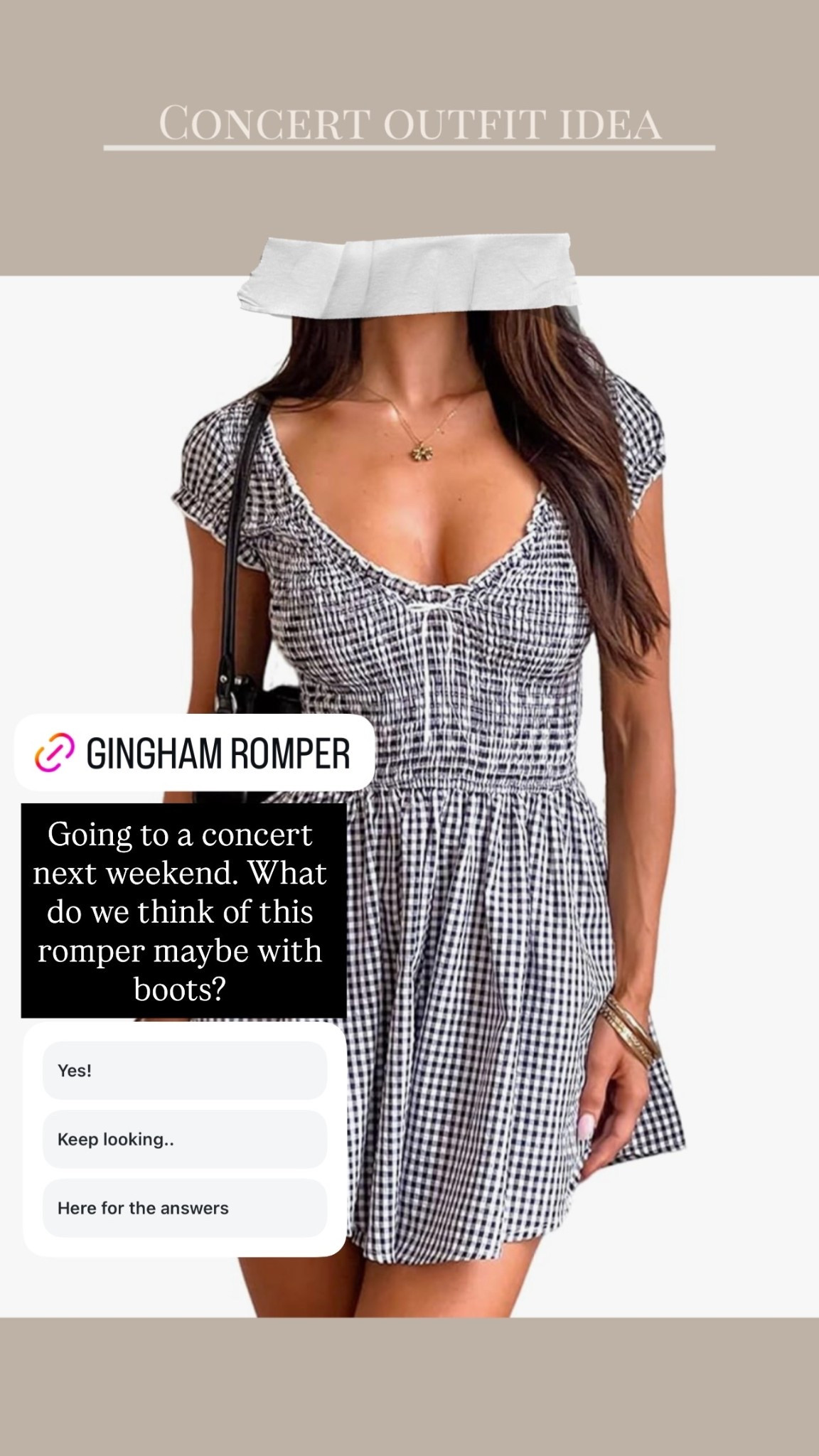 Going to a concert next weekend. What do we think of this romper maybe with boots?