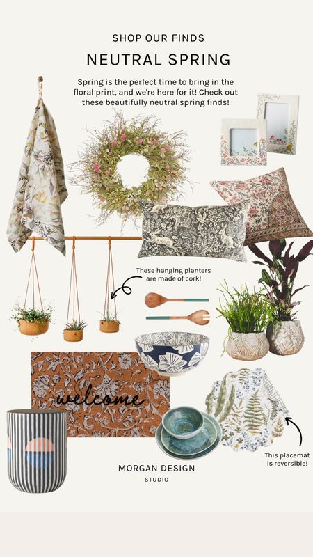 Spring is the perfect time to bring in the floral print, and we’re here for it! Check out these beautifully neutral spring finds! 🌿

#LTKunder100 #LTKSeasonal #LTKhome