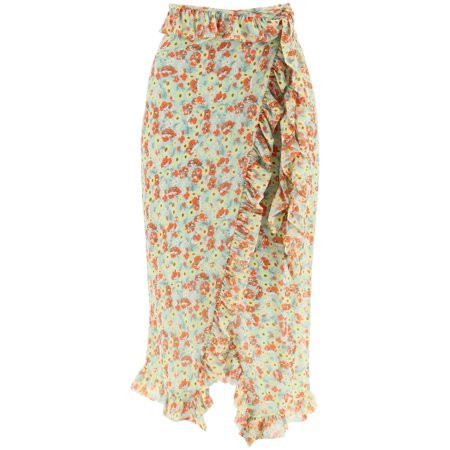 Ganni Printed Mesh Midi Skirt Women | Walmart (US)