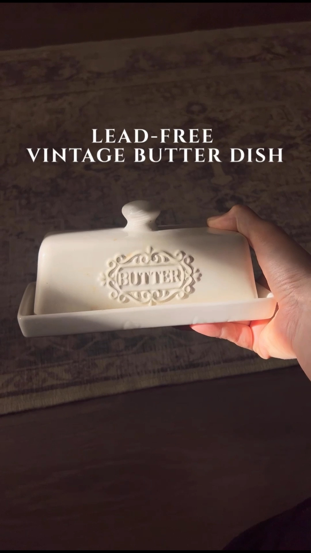 Lead-free butter dish with a vintage feel! I love it. 

#LTKHome