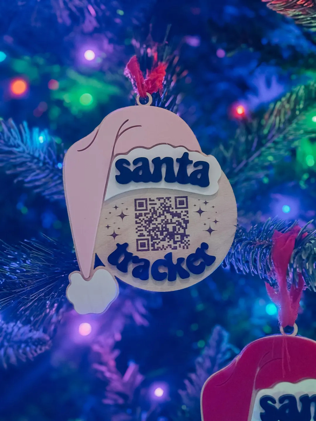 Santa Tracking Ornament | QR Code | Santa | Christmas | Kids | Fun | Elf | Magical | Keepsake | F... | Etsy (US)