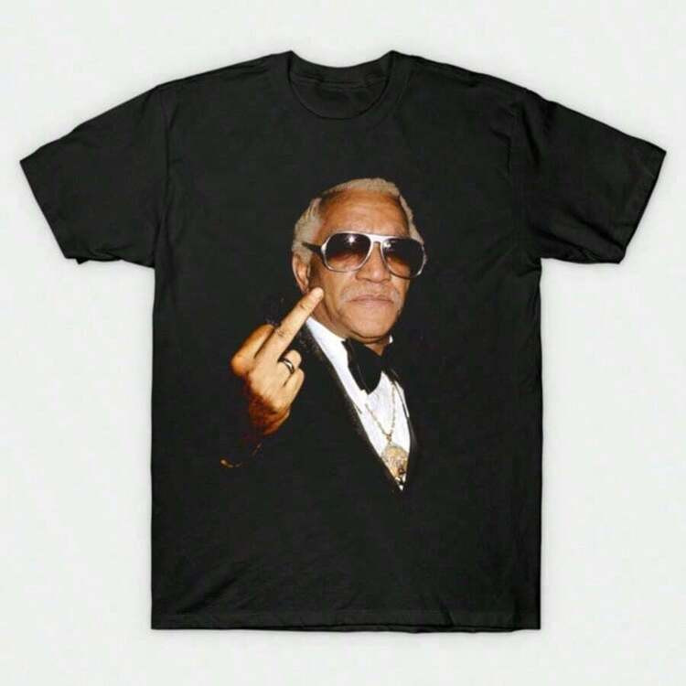 FUNNY REDD FOXX 90S-Shirt, Redd Foxx-Shirt, Cotton Graphic Tees, Black Shirt Men Street Daily Wea... | SHEIN