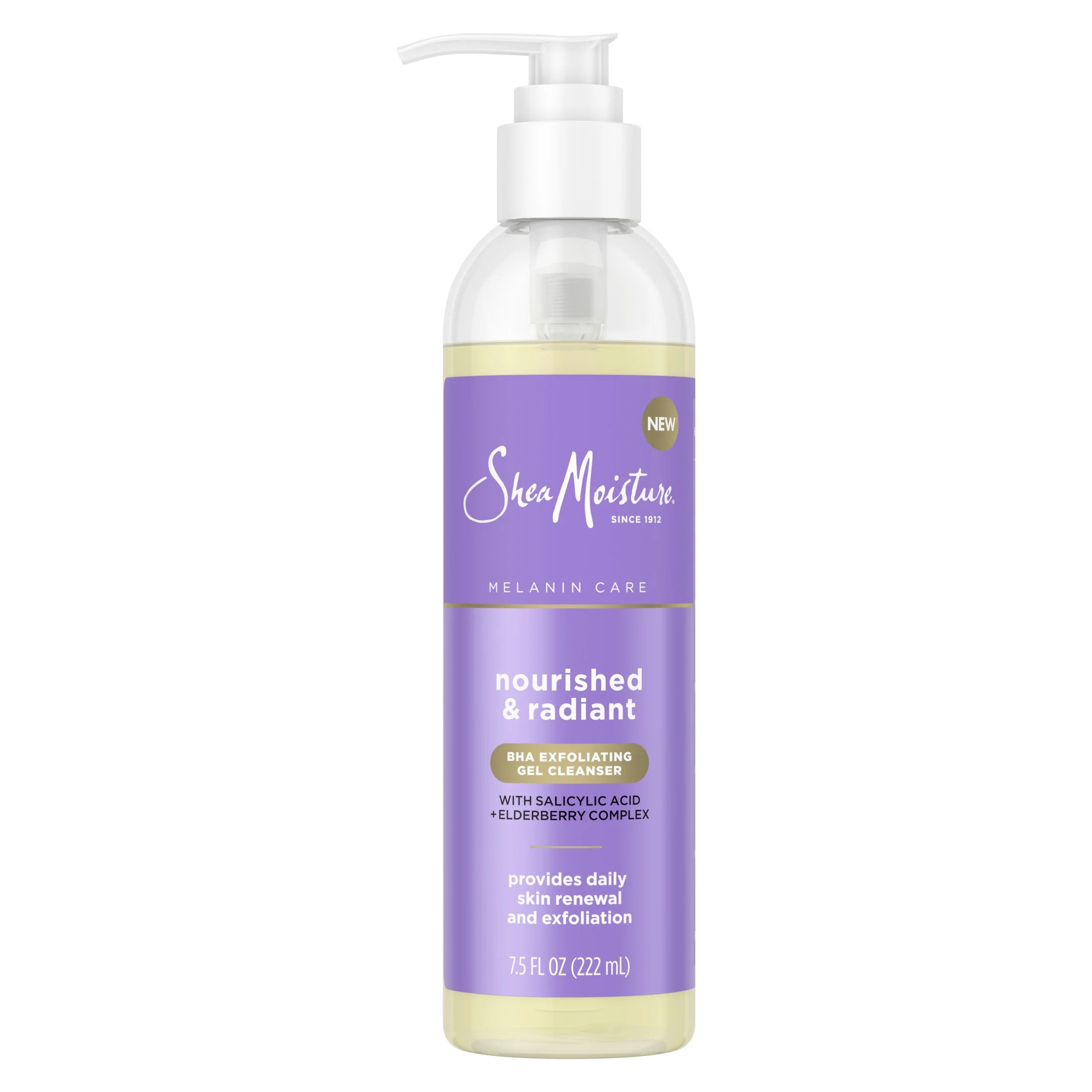 SheaMoisture Radiance BHA Exfoliating Gel Cleanser Renewal Nourished & Radiant All Skin, 7.5 oz | Walmart (US)