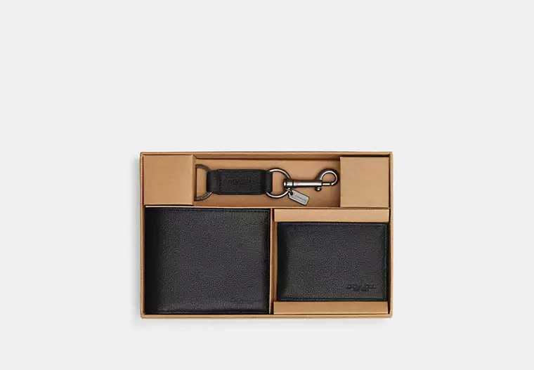 Coach Outlet Boxed 3 In 1 Wallet Gift Set - Black | Coach Outlet US