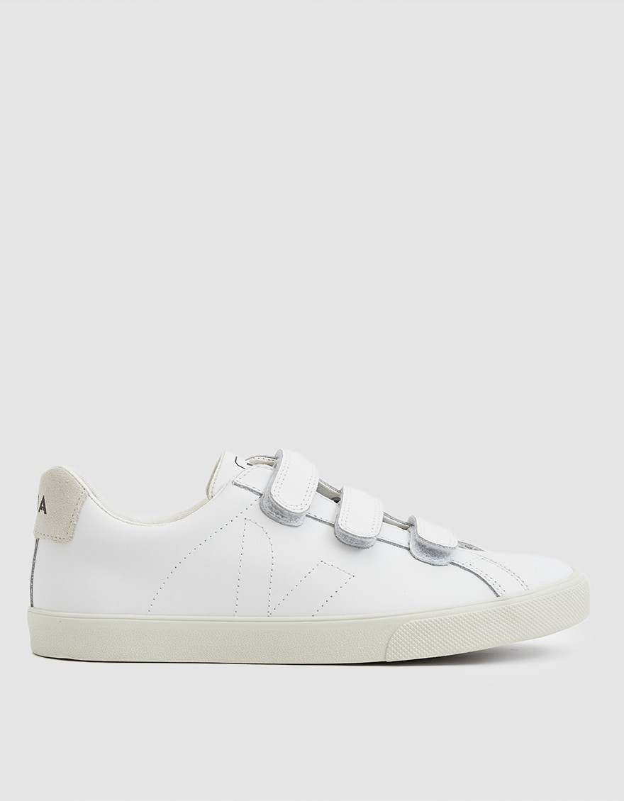Esplar Leather 3-Lock Sneaker in Extra White | Need Supply Co. LEGACY