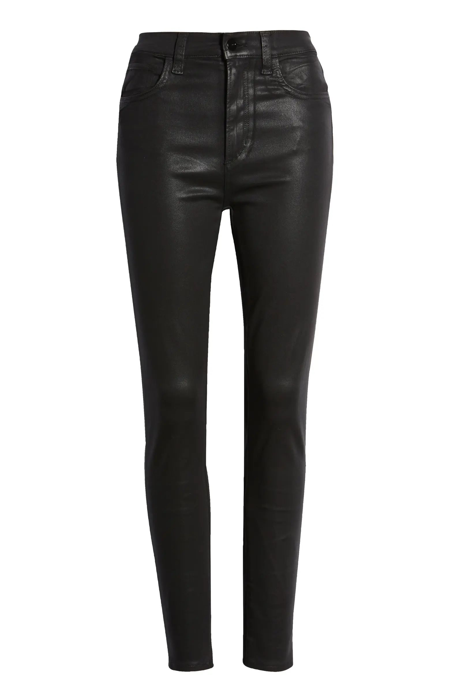 The Charlie Coated High Waist Ankle Skinny Jeans | Nordstrom