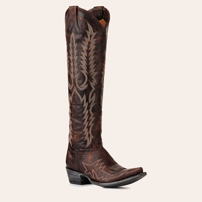 Old Gringo Women's Mayra Bis Chocolate Brown 18" Tall Snip Toe Cowboy Boots | Cavender's