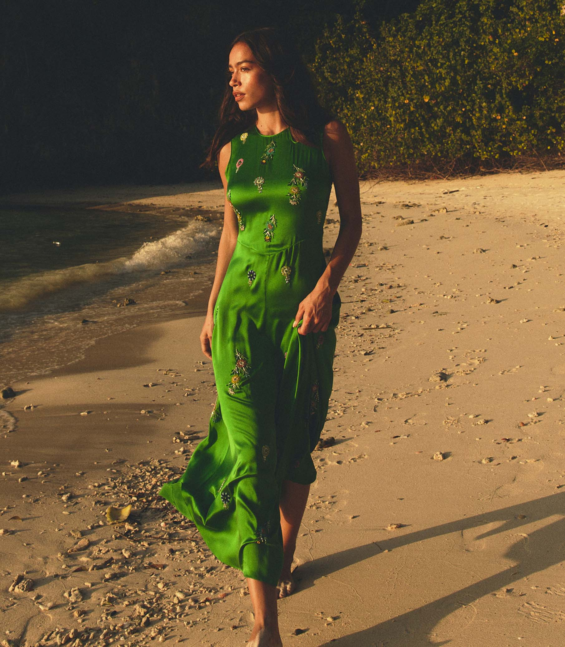 Amari Dress - Emerald | DÔEN | DOEN