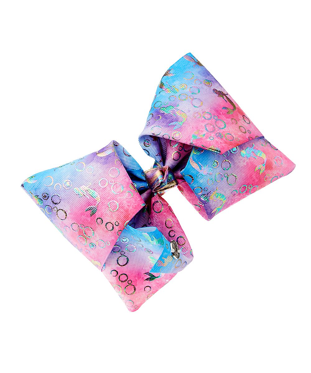 H.E.R. Accessories Girls' Hair Bows - JoJo Siwa Pink, Purple & Blue Iridescent Mermaid Bow Clip | Zulily