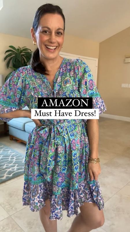 The perfect dress for spring! This amazon dress would be perfect for an Easter dress, baby shower dress, bridal shower dress or a vacation dress! Runs true to size - I’m in the small.  It has great length to it and comes in multiple colors.



#LTKstyletip #LTKfindsunder50 #LTKover40