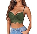 Avidlove Lace Bralettes for Women Y2k Strap Bustier Cami Top V Neck Camisole Lingerie | Amazon (US)