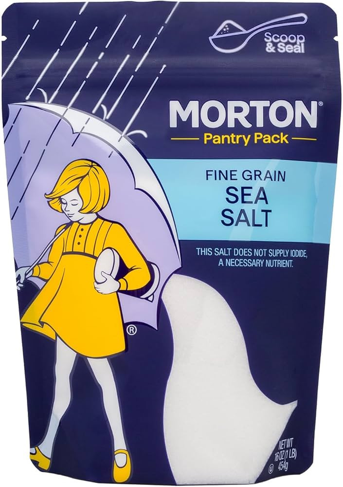 Morton Sea Salt Fine Grain, 1 lb., Pouch | Amazon (US)