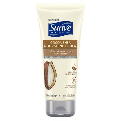 Suave Skin Solutions Smoothing with Cocoa Butter and Shea Body Lotion 3 oz | Target