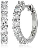 Amazon Essentials Plated Sterling Silver Hinged Huggie Hoop Earrings | Amazon (US)