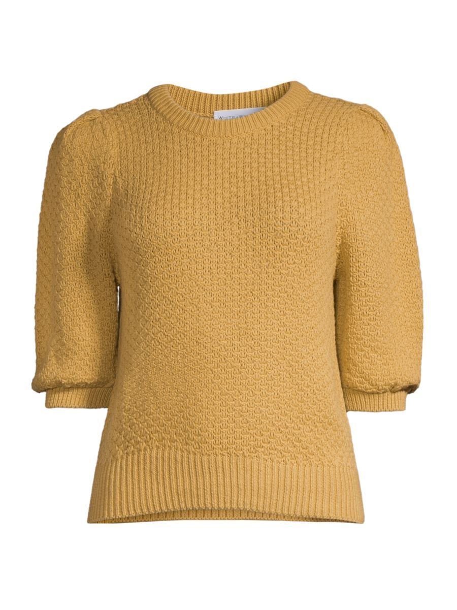 Puff-Sleeve Cotton Sweater | Saks Fifth Avenue