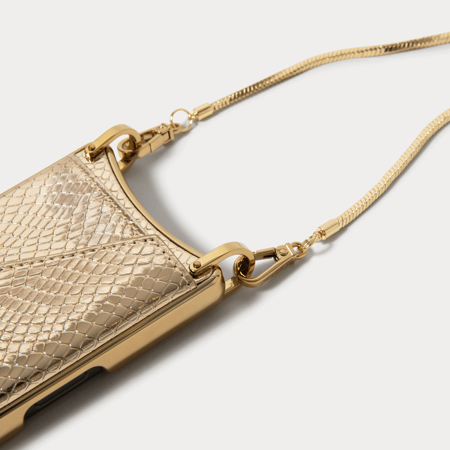 Gia Chrome Crossbody Phone Case - Chrome Gold/Gold | Bandolier