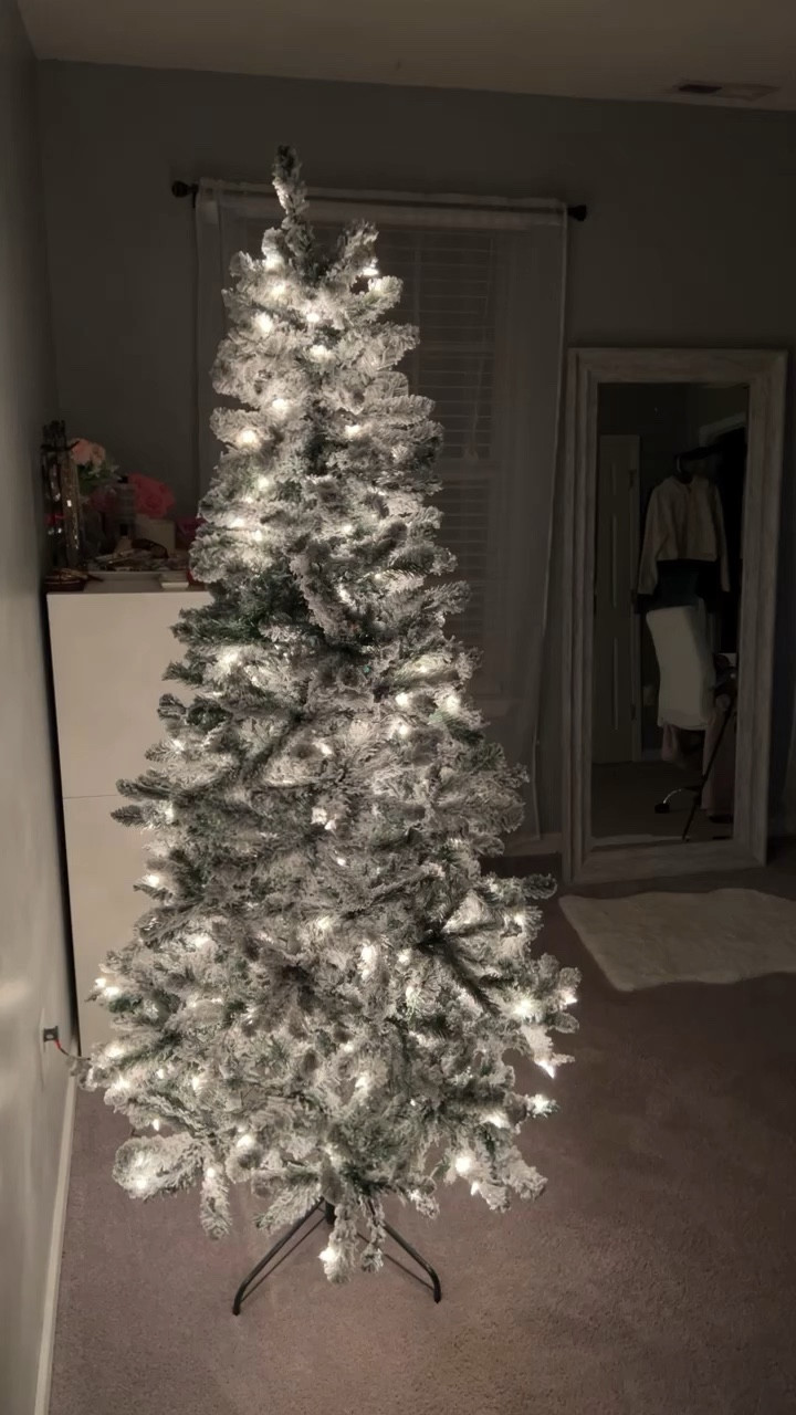 Flocked artificial tree for my office! Very impressed with the quality! Christmas tree under $100 at Walmart 🎄 
#christmastree #artificaltree #fauxtree #flockedtree #christmasdecor #homedecor #holidaydecor 

#LTKcurves #LTKHoliday #LTKSeasonal