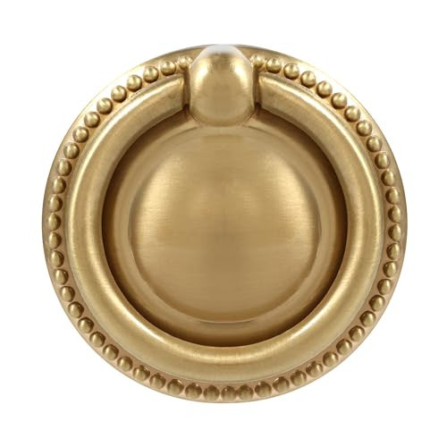 skohom 8 Pack Brush Gold Ring pulls,2" Gold Ring Drawer pulls,Ring Cabinet Cupboard pulls with Round Plate,Drawer Ring pulls (Gold) | Amazon (US)